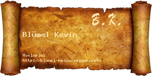 Blümel Kevin névjegykártya